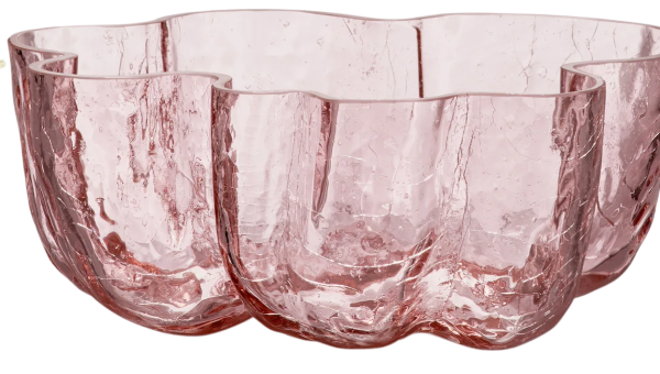 Kosta Boda Crackle Bowl - Pink