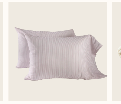 abcDNA Blossom Stripe Voile Pillowcase Pair
