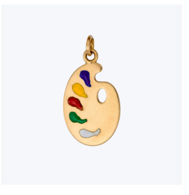  Retro Enamel Paint Palette Charm