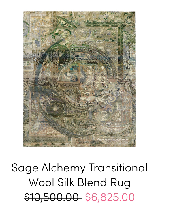 Sage Alchemy Transitional Wool Silk Blend Rug