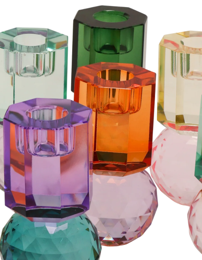 abc home Disco Ornamental Crystal Candle Holder