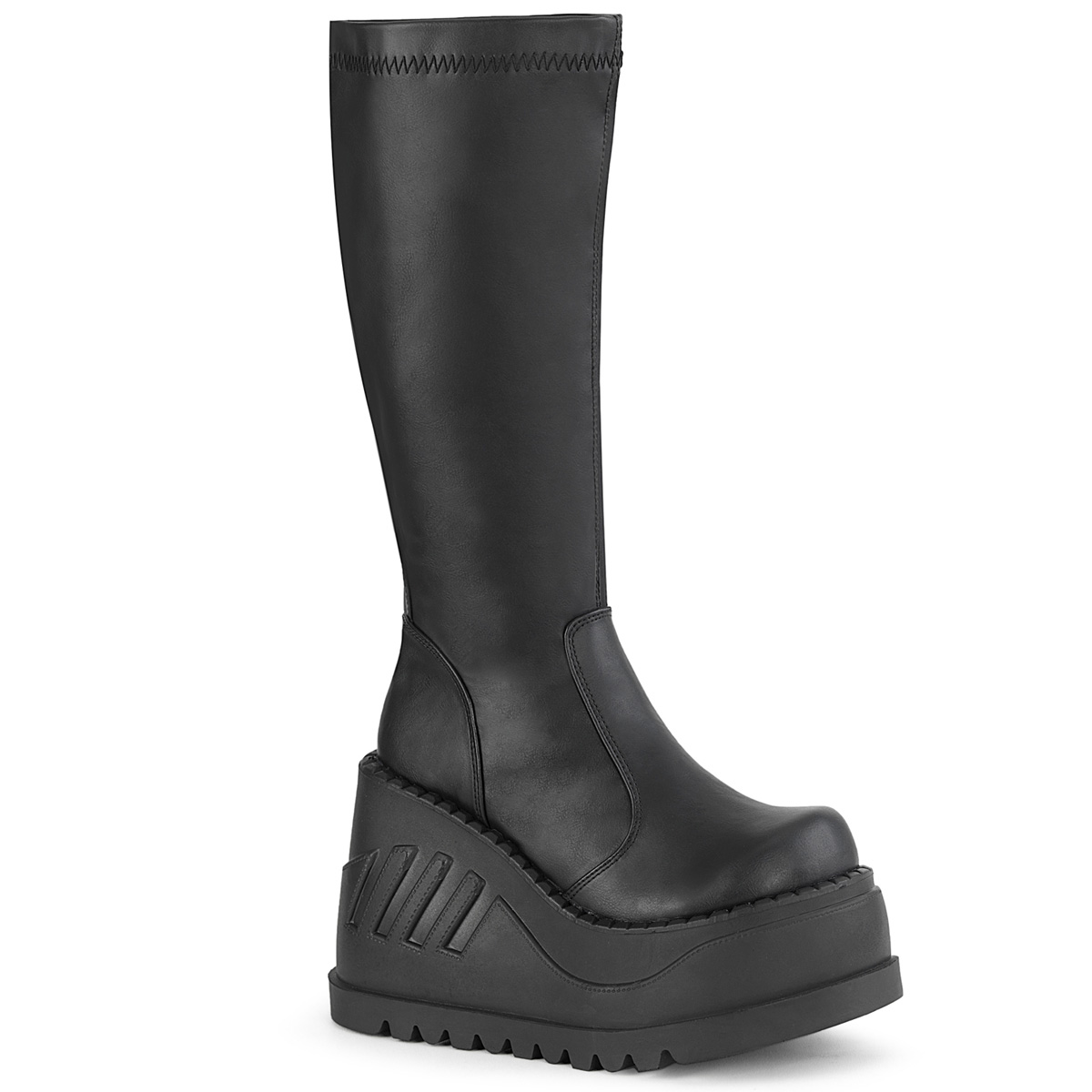 STOMP-200 BLACK STRETCH VEGAN LEATHER