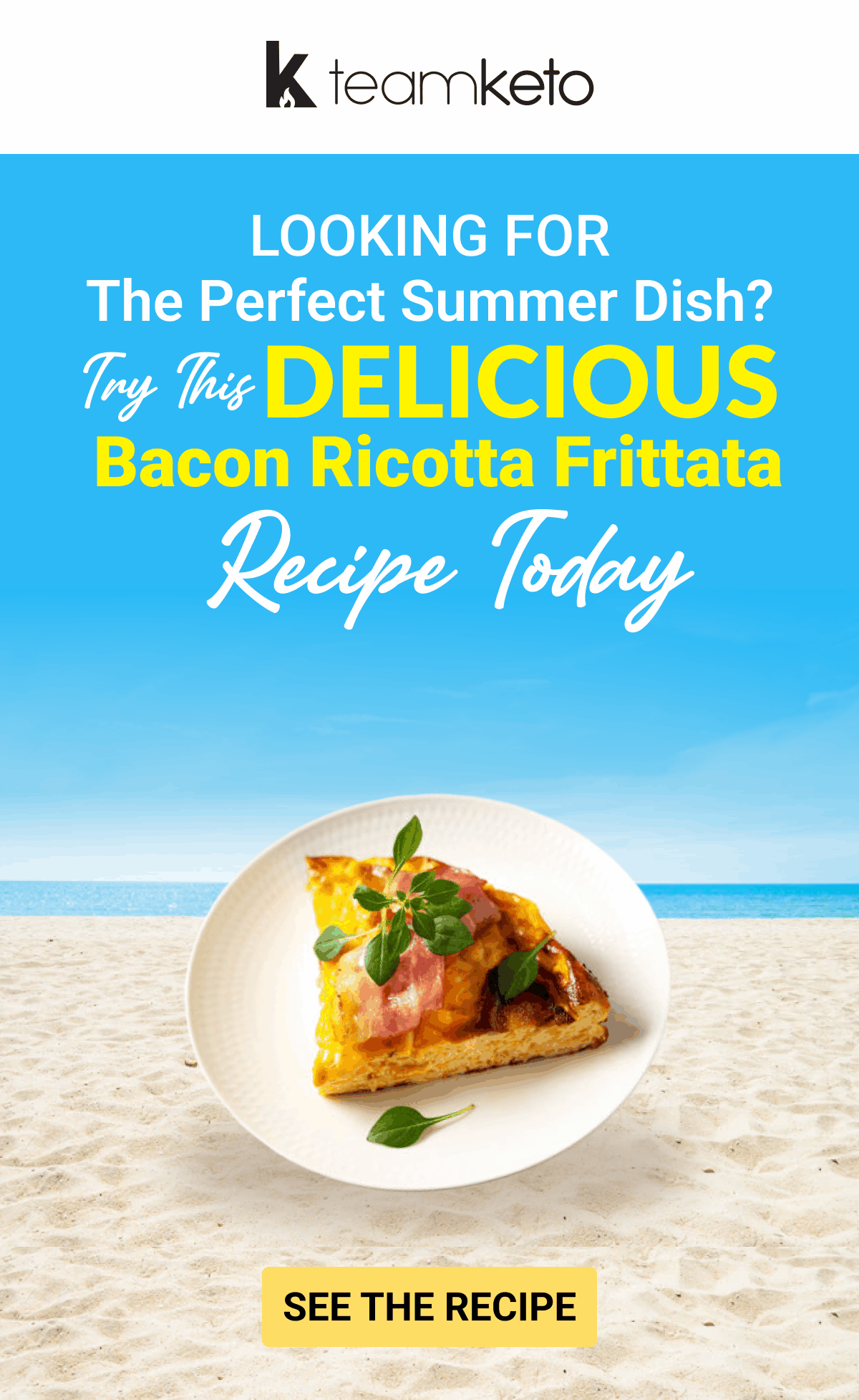 [New Recipe] Summer Bacon Ricotta Frittata (very filling) Team Keto