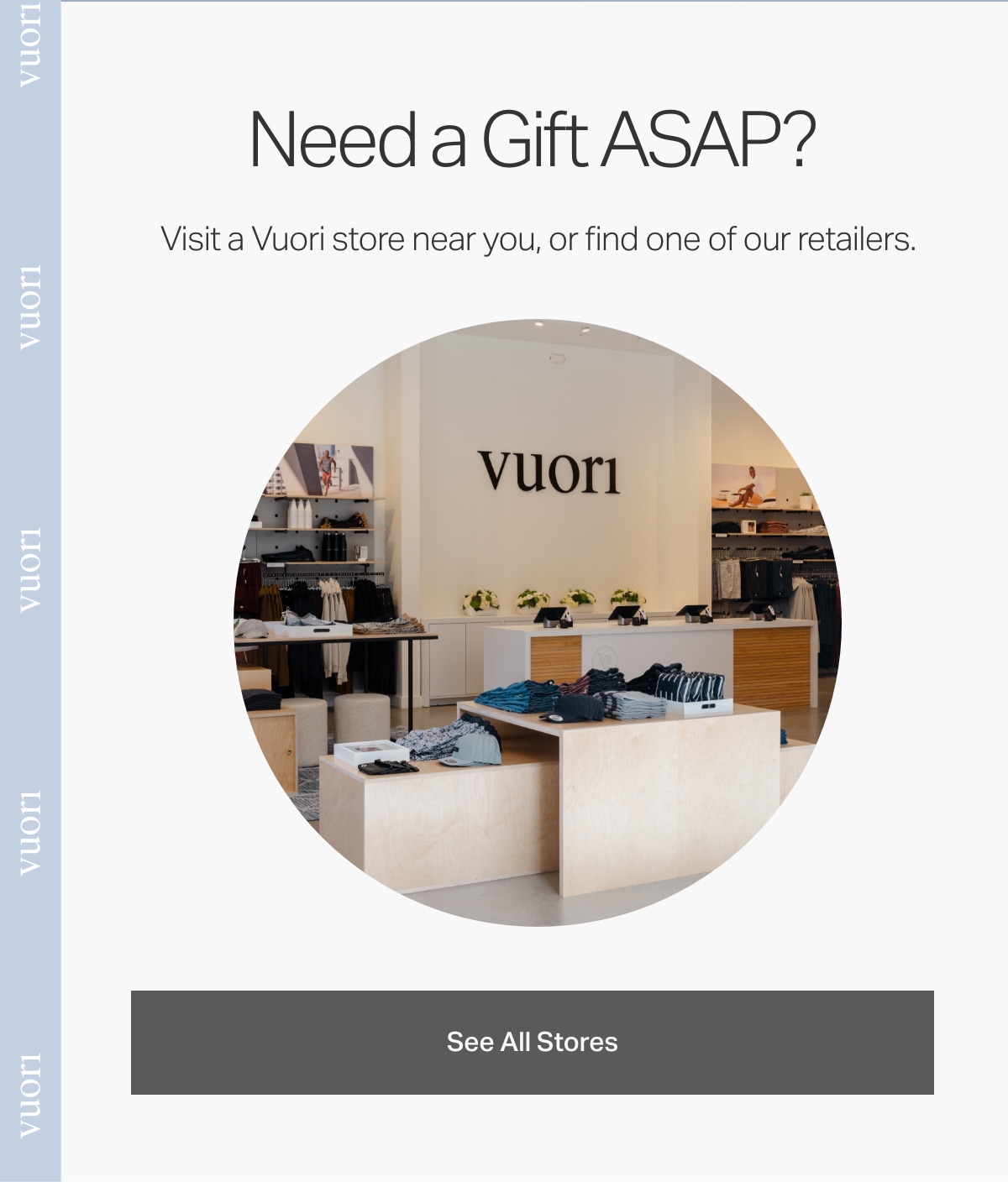 It's never too late for an egift card Vuori