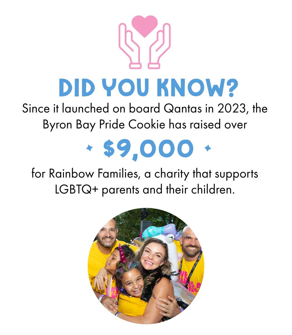 Celebrate Mardi Gras with the Byron Bay Pride Cookie! Byron Bay Cookies