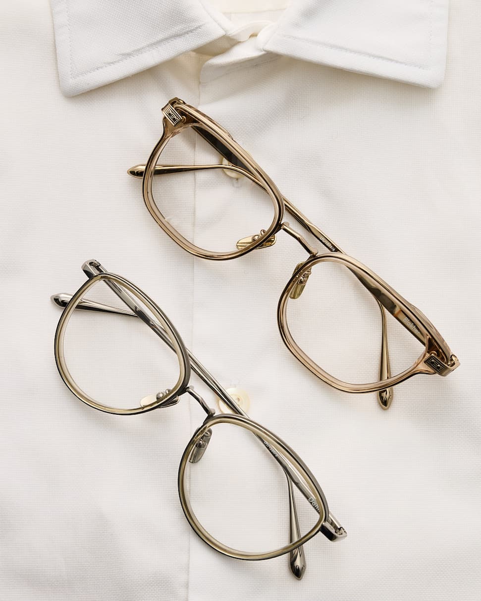 ss26 optical frames on a shirt
