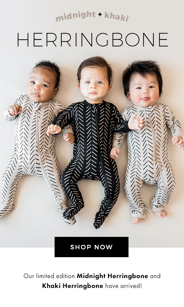 🪶 Midnight & Khaki Herringbone are here! Kyte Baby