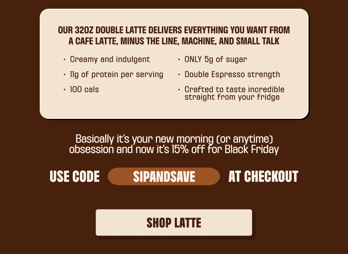 Shop latte