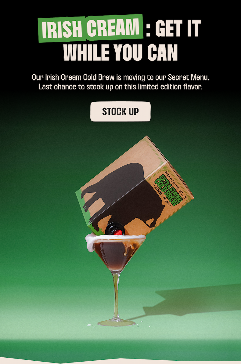 Stock Up on Irish Cream Cold Brew