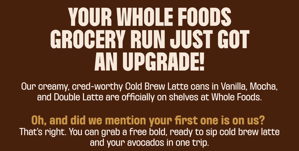YOUR WHOLE FOODS GROCERY RUN JUST GOT AN UPGRADE!
