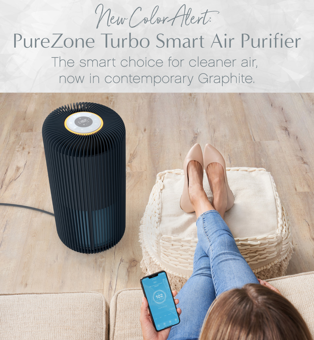 New Color Alert PureZone™ Turbo Smart Air Purifier Pure Enrichment