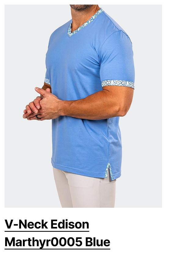 V-NECK EDISON MARTHYR0005 BLUE
