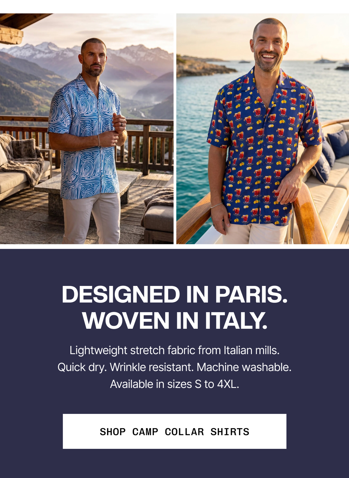 DESIGNED IN PARIS. woven in italy
