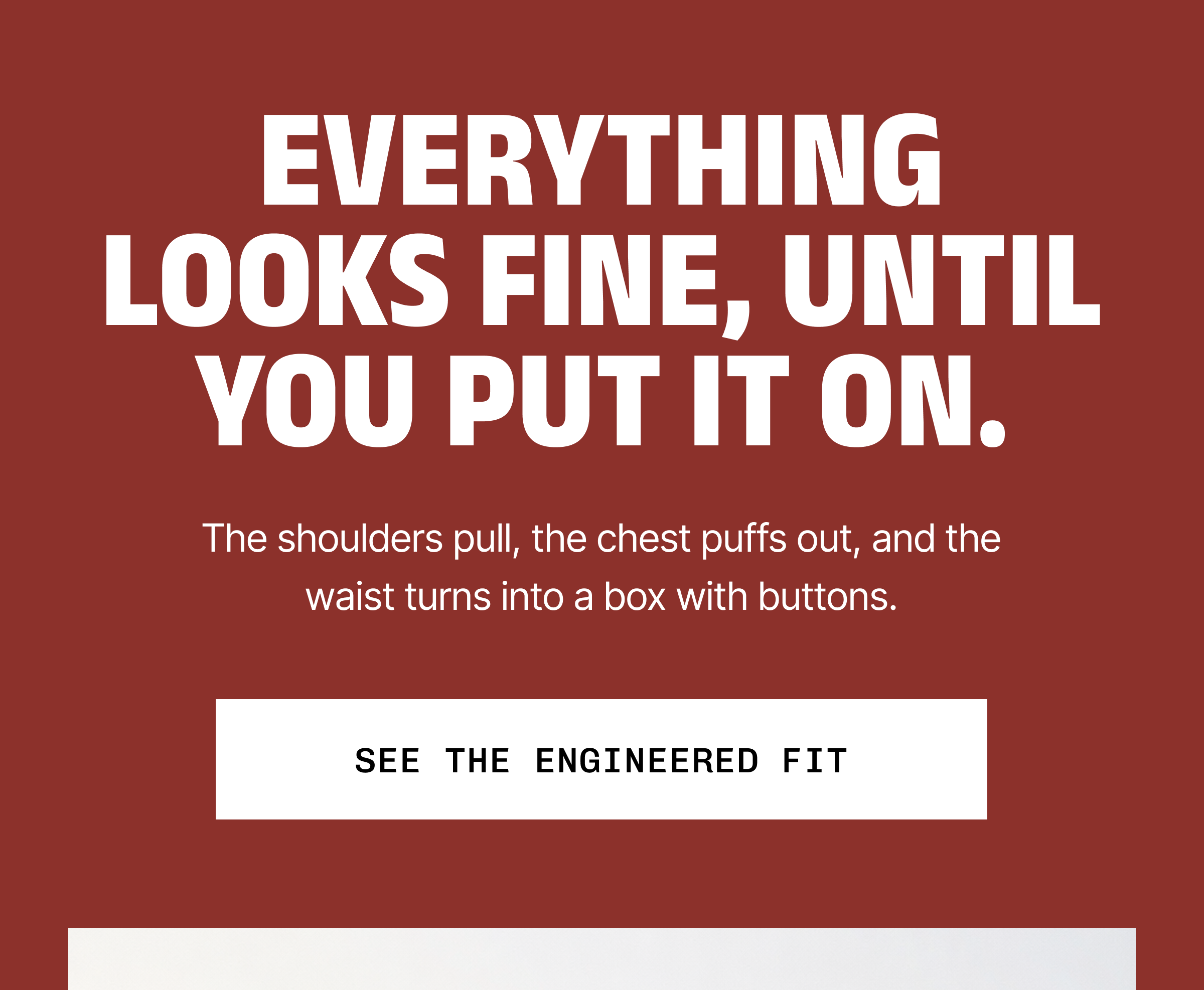 everything is fine until yuo puti t on