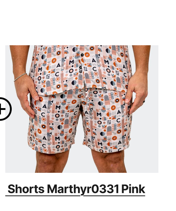 Marthyr Pink Print Shorts