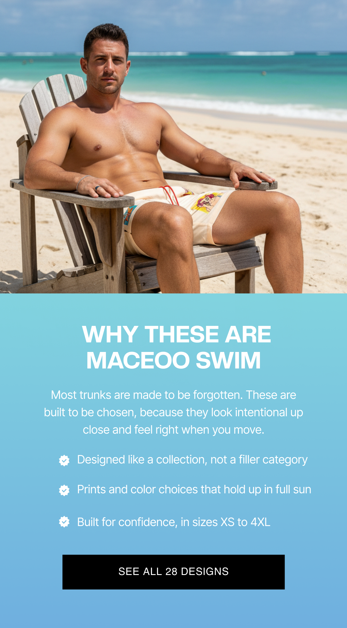 WHY THESE ARE MACEOO SWIM [SEE ALL 28 DESIGNS]