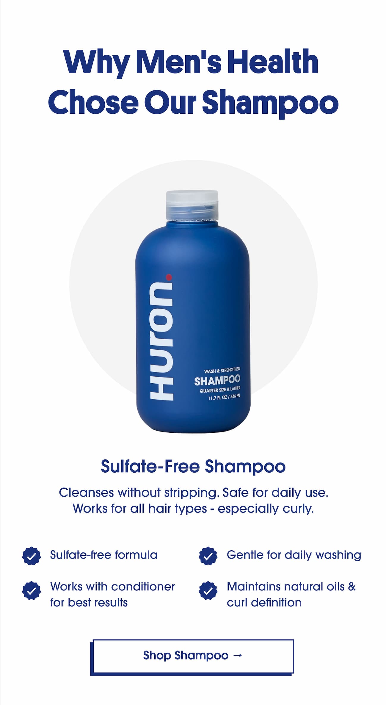 Why Men's Health Chose Our Shampoo