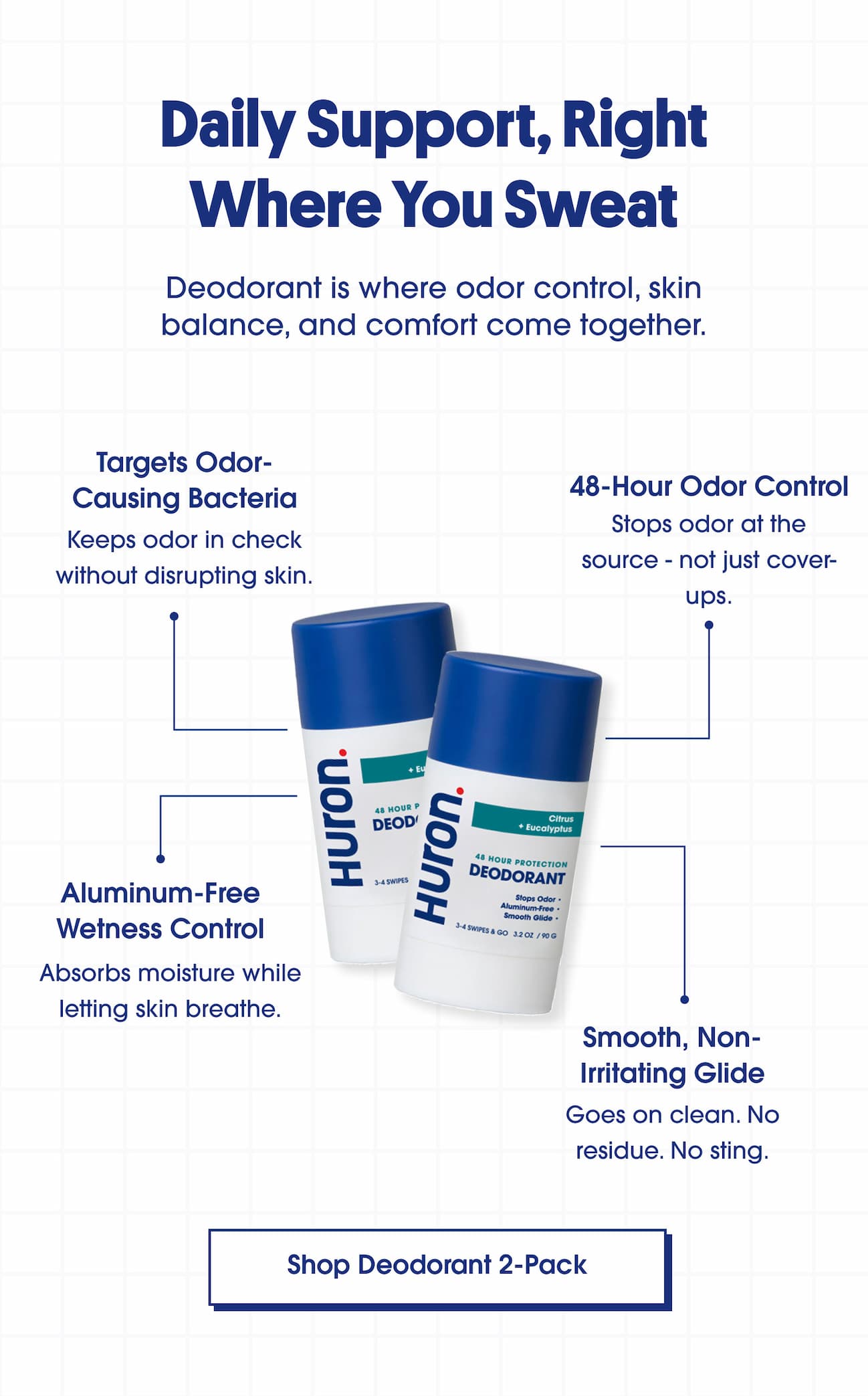 Daily Support, Right Where You Sweat