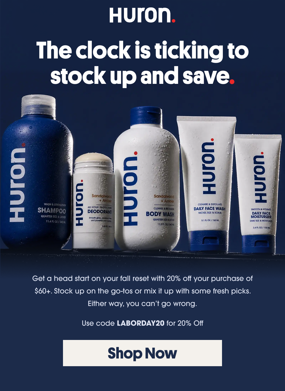 Last Chance to Save. Use code LABORDAY20 for 20% Off