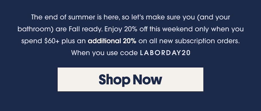 Enjoy 20% off this weekend only.