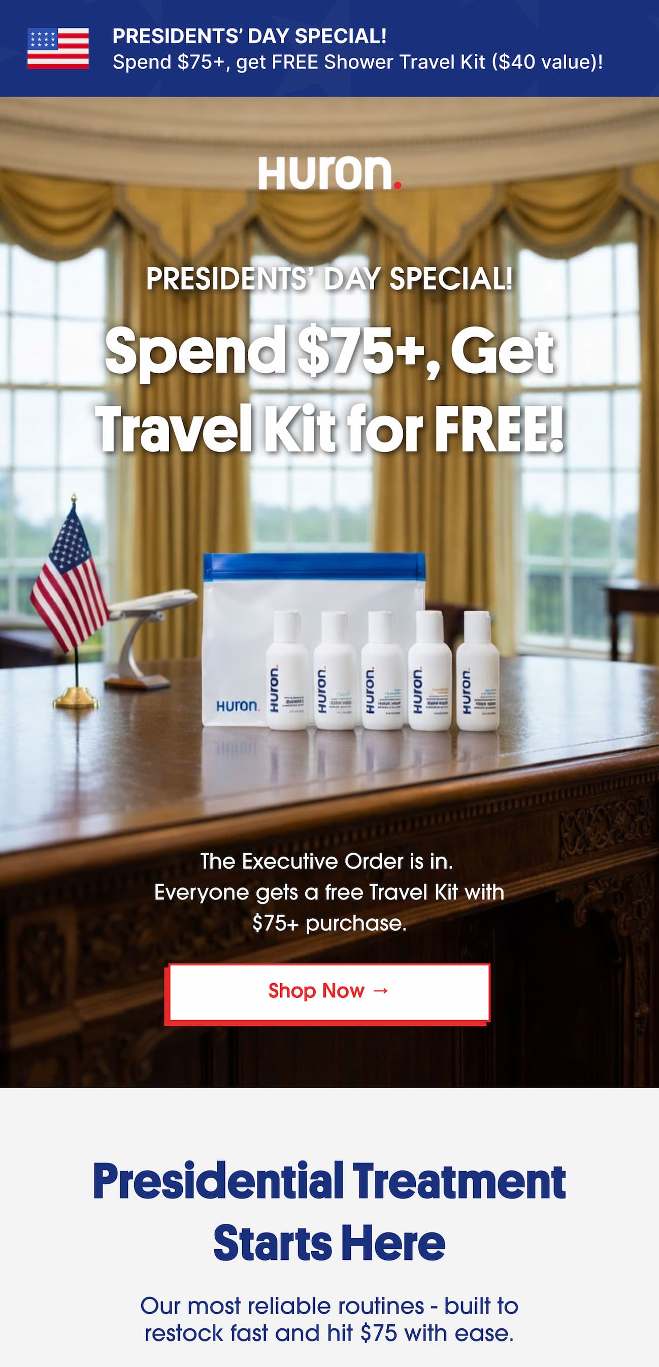 Spend $75+, Get Travel Kit for Free!