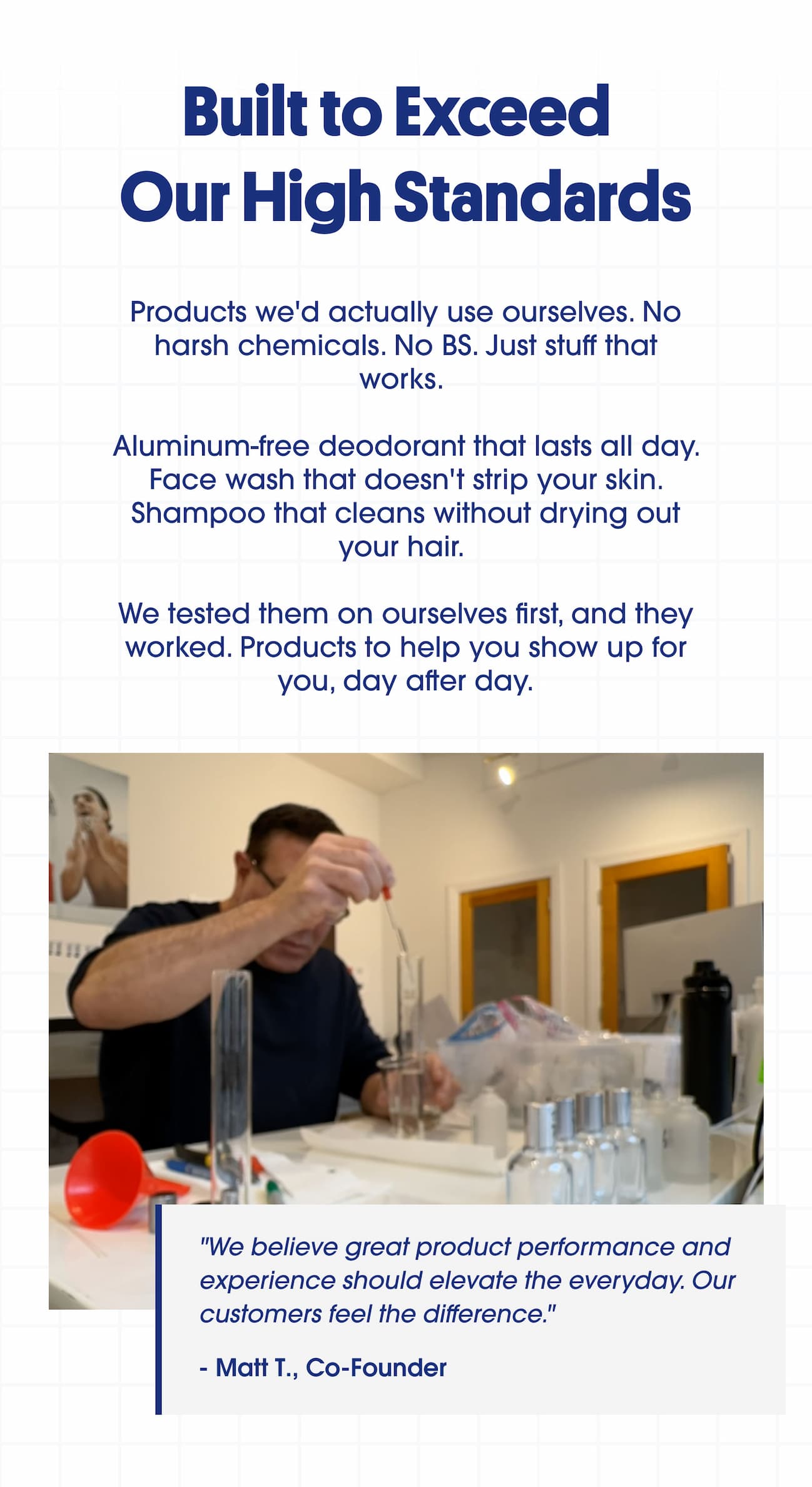 Built to Exceed Our High Standards