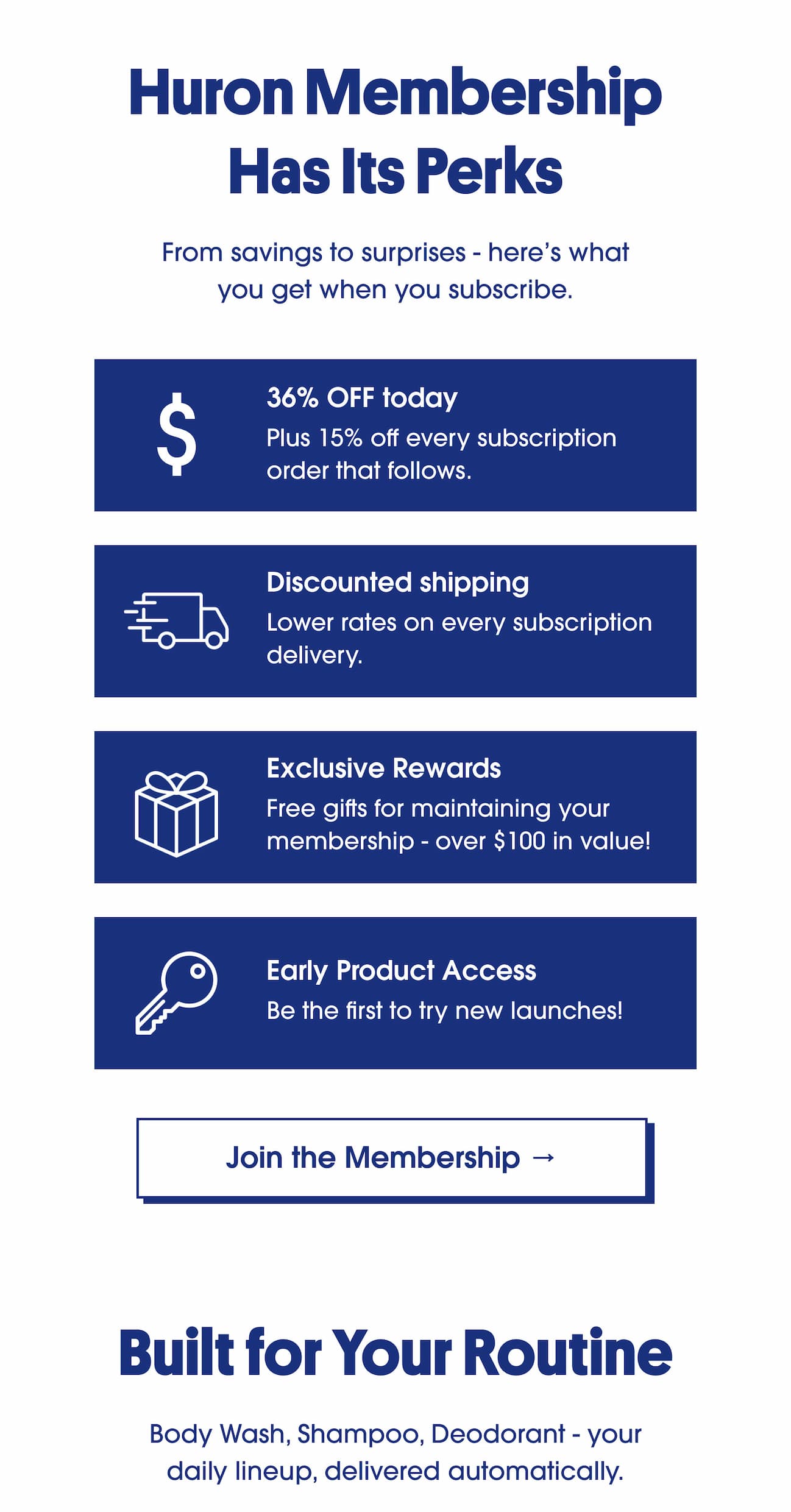 Huron Membership has its perks!