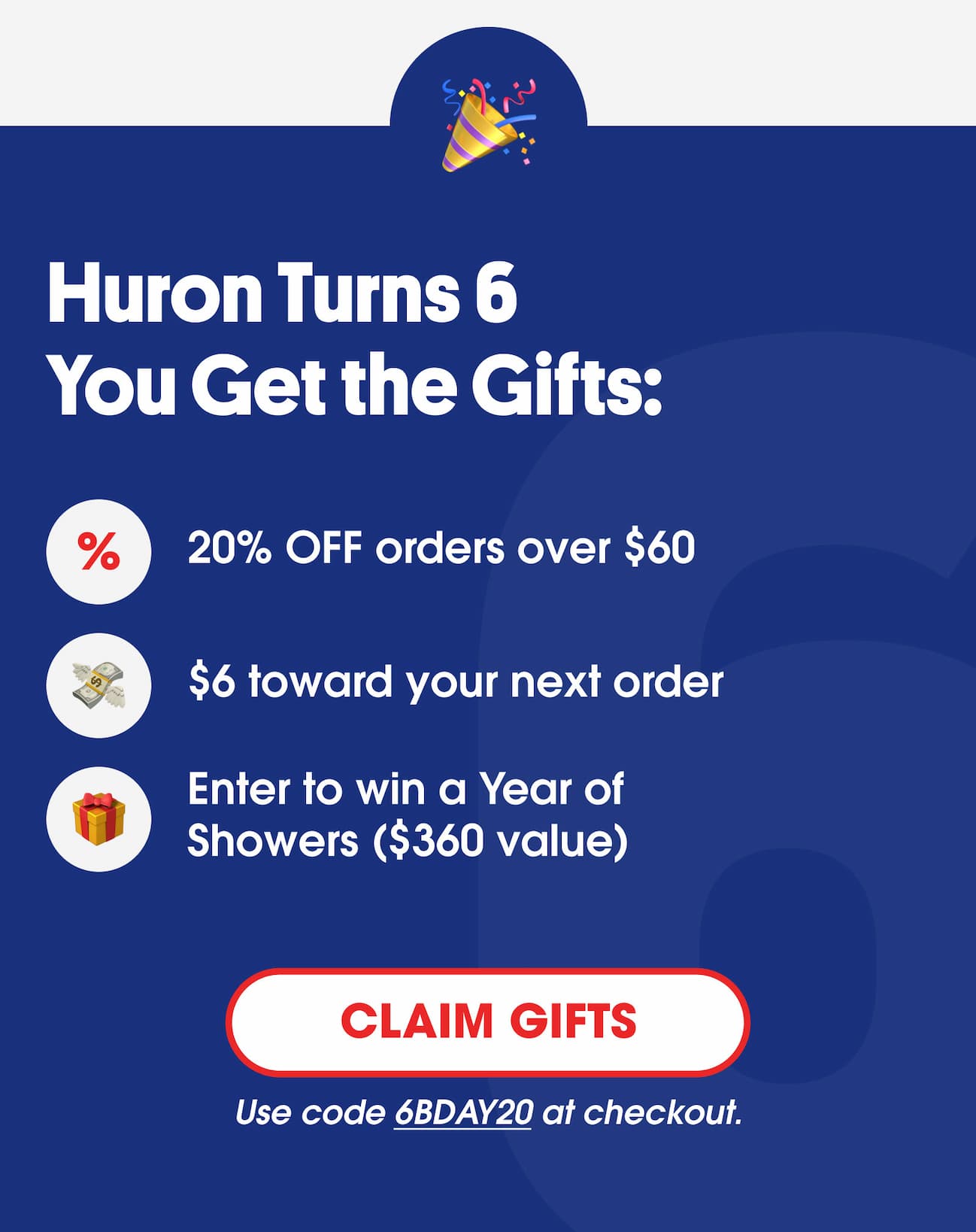 Huron turns 6 - you get the gifts.