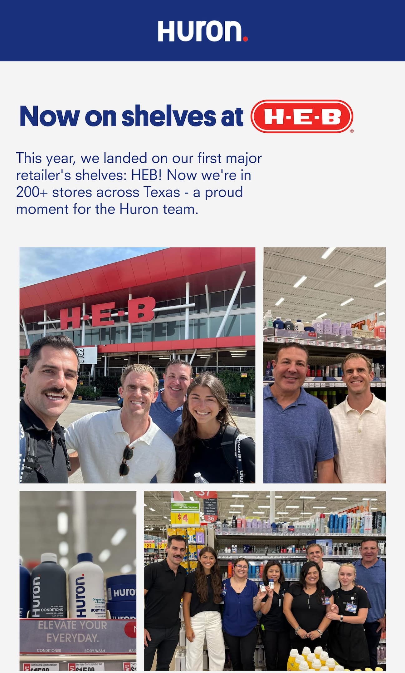 Now on shelves at HEB