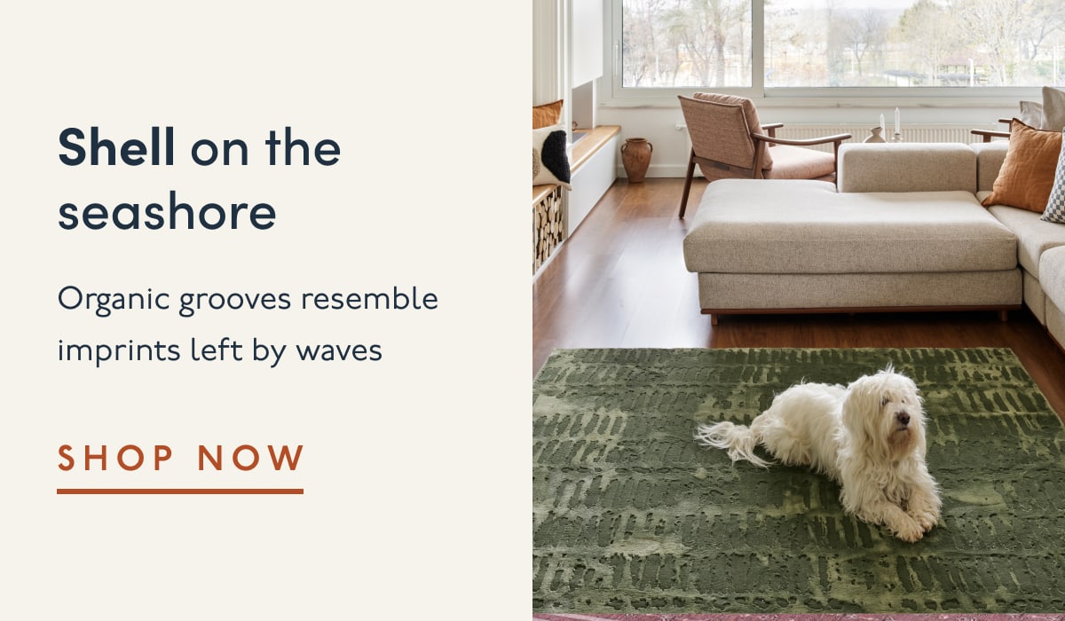 Shell on the seashore | Organic grooves resemble imprints left by waves | SHOP NOW