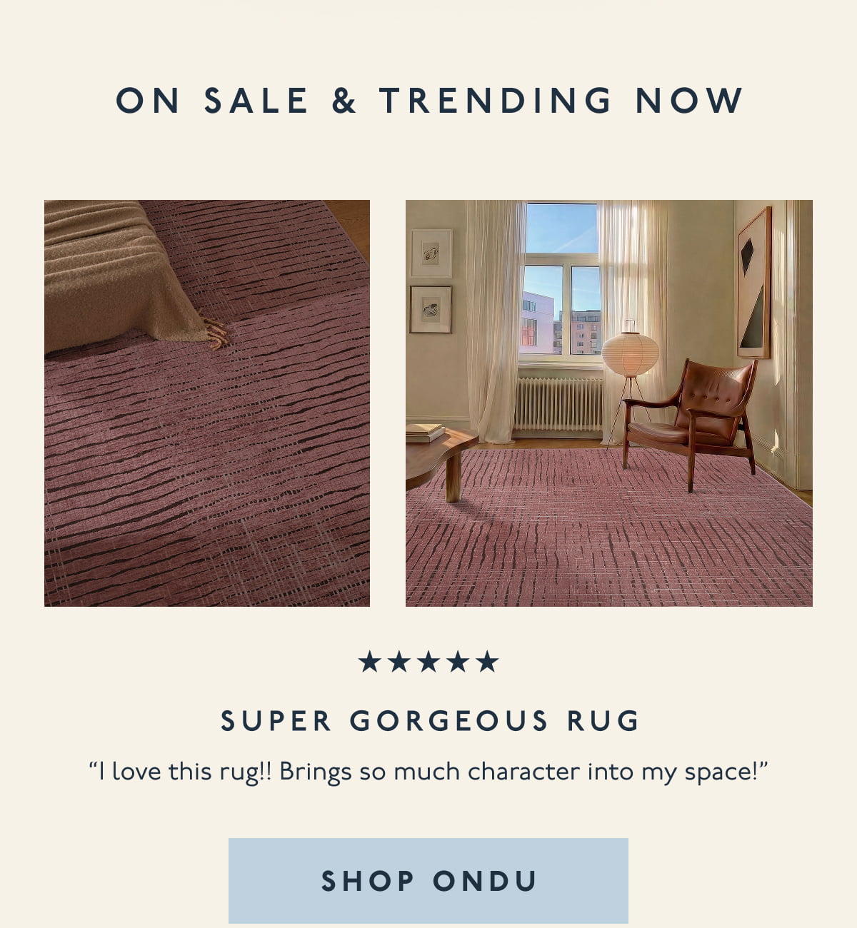 On Sale & Trending Now | Super gorgeous rug | “I love this rug!! Brings so much character into my space!” | [ SHOP ONDU ]
