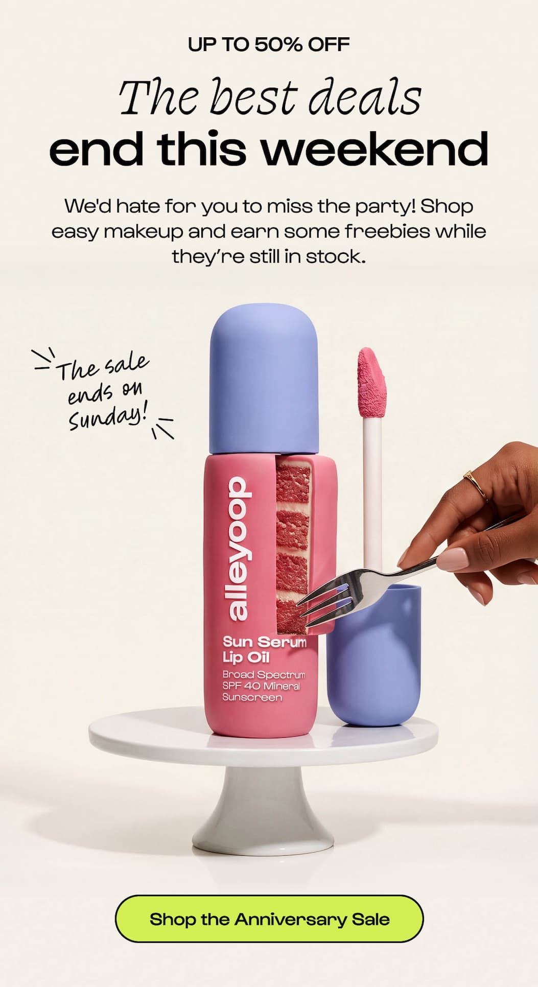 The best deals end this weekend We'd hate for you to miss the party! Shop easy makeup and earn some freebies while they're still in stock. The sale ends on Sunday!