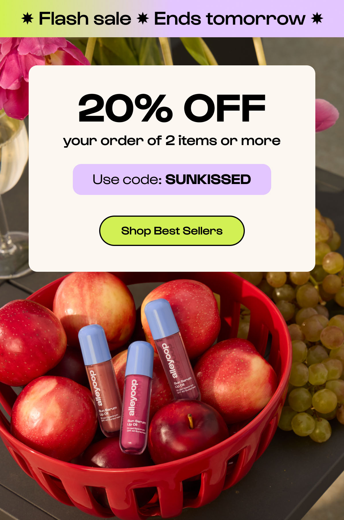 20% using code sunkissed