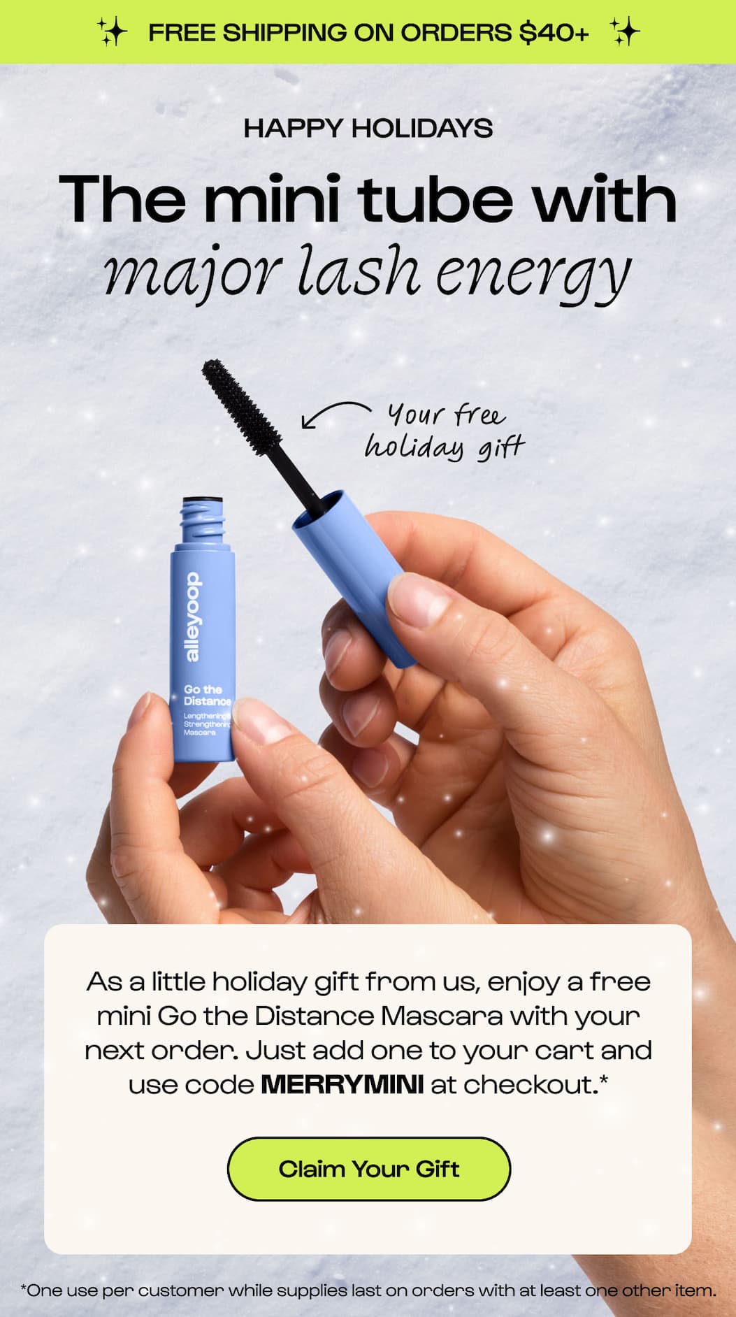 Free mini with code: MERRYMINI