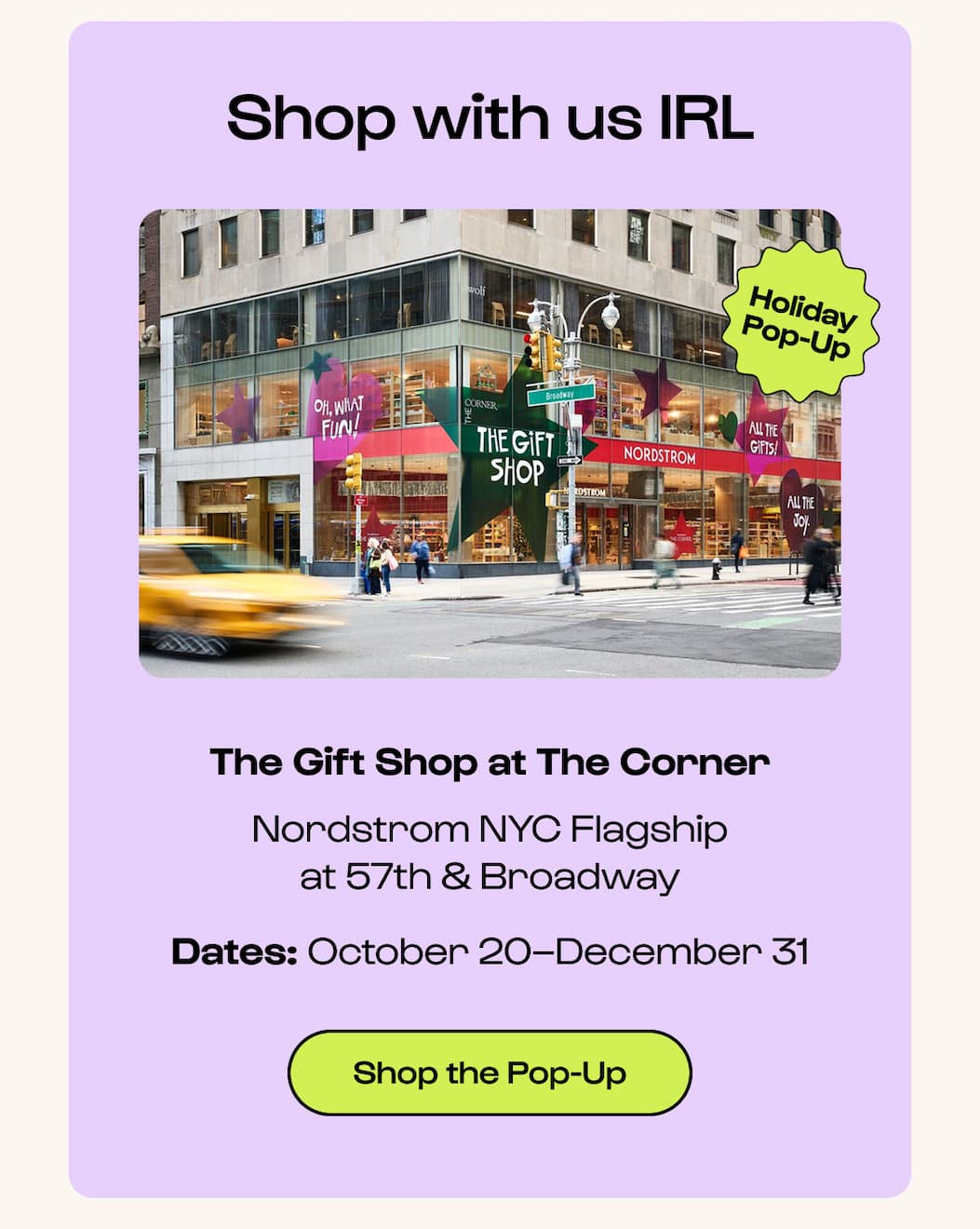 Shop the Pop-Up Shop the Pop-Up