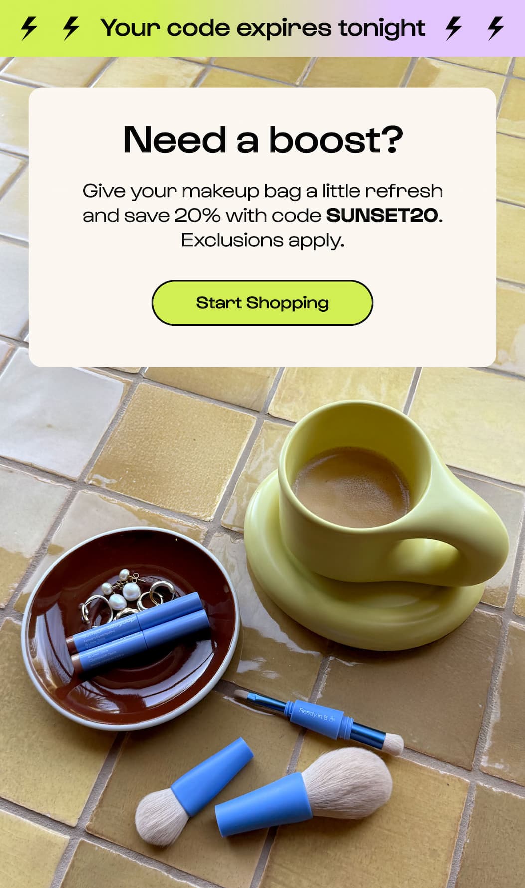 End of Summer Sale. 20% off SUNSET20 End of Summer Sale. 20% off SUNSET20