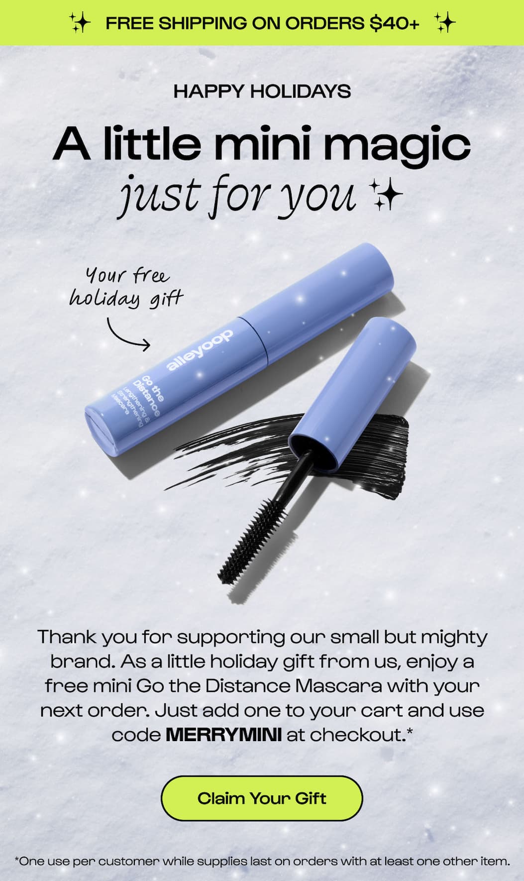 Free mini with code: MERRYMINI