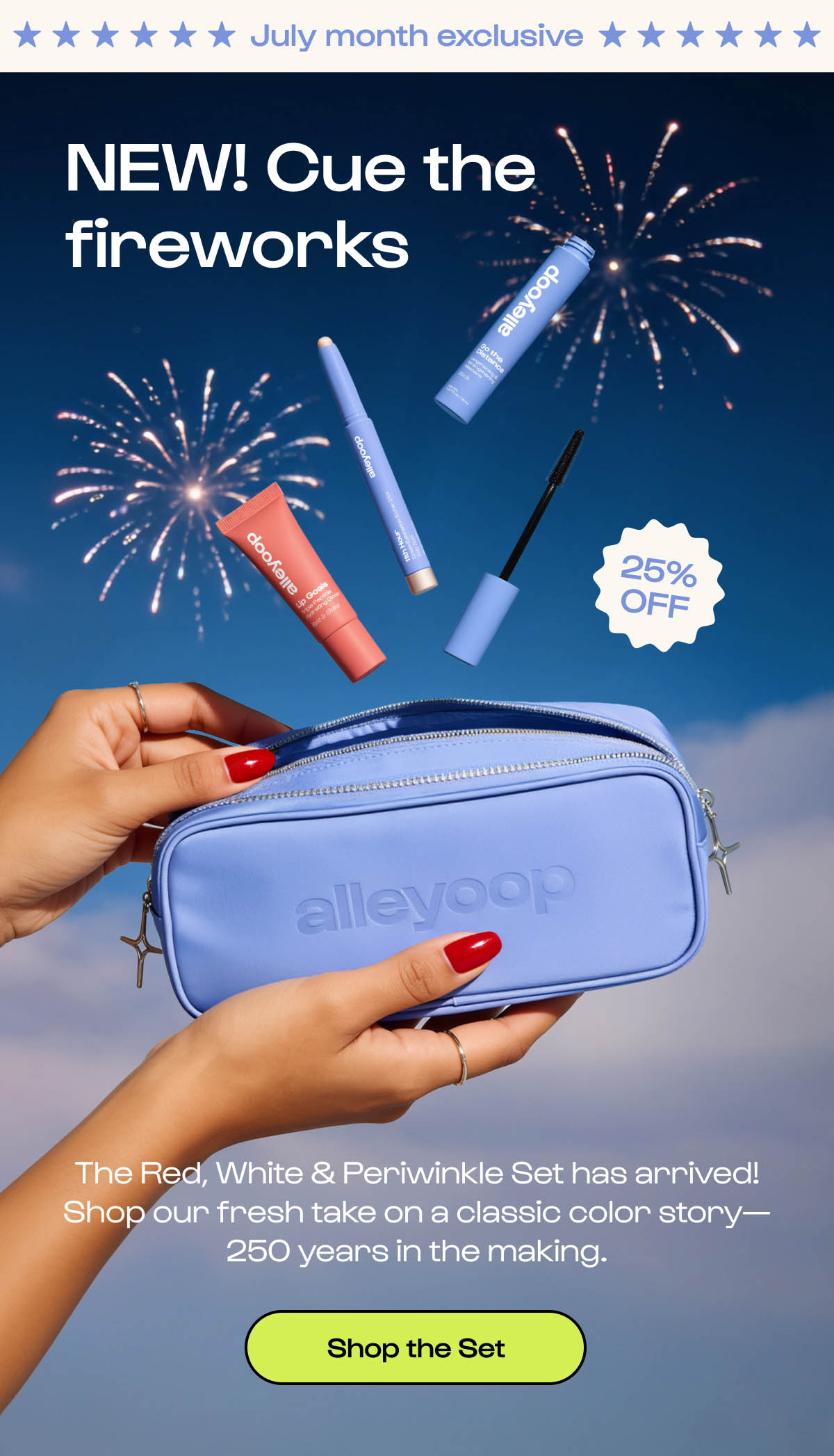 New! Cue the fireworks! 