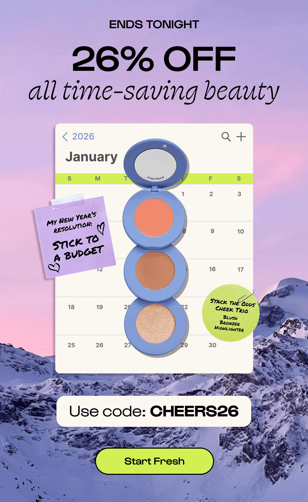 26% off with code CHEERS26