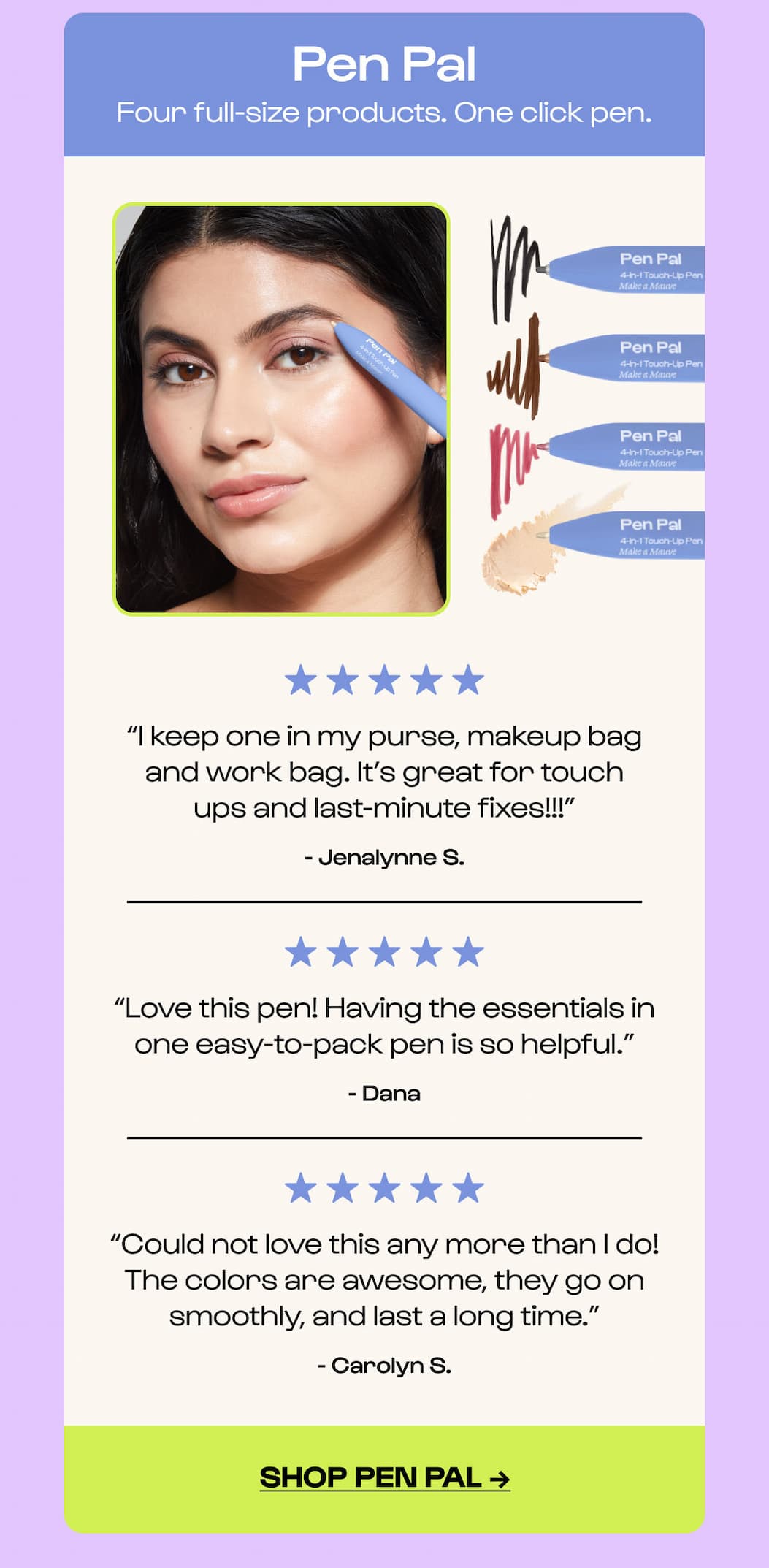 Shop Pen Pal. CTA Pen Pal $20.00