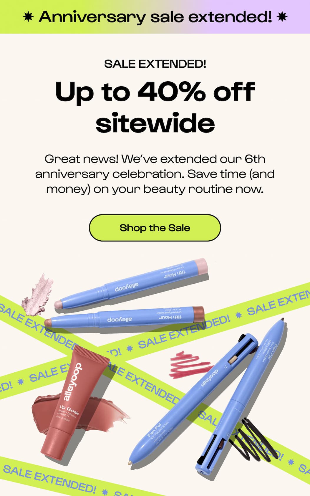 Up to 40% off sitewide!