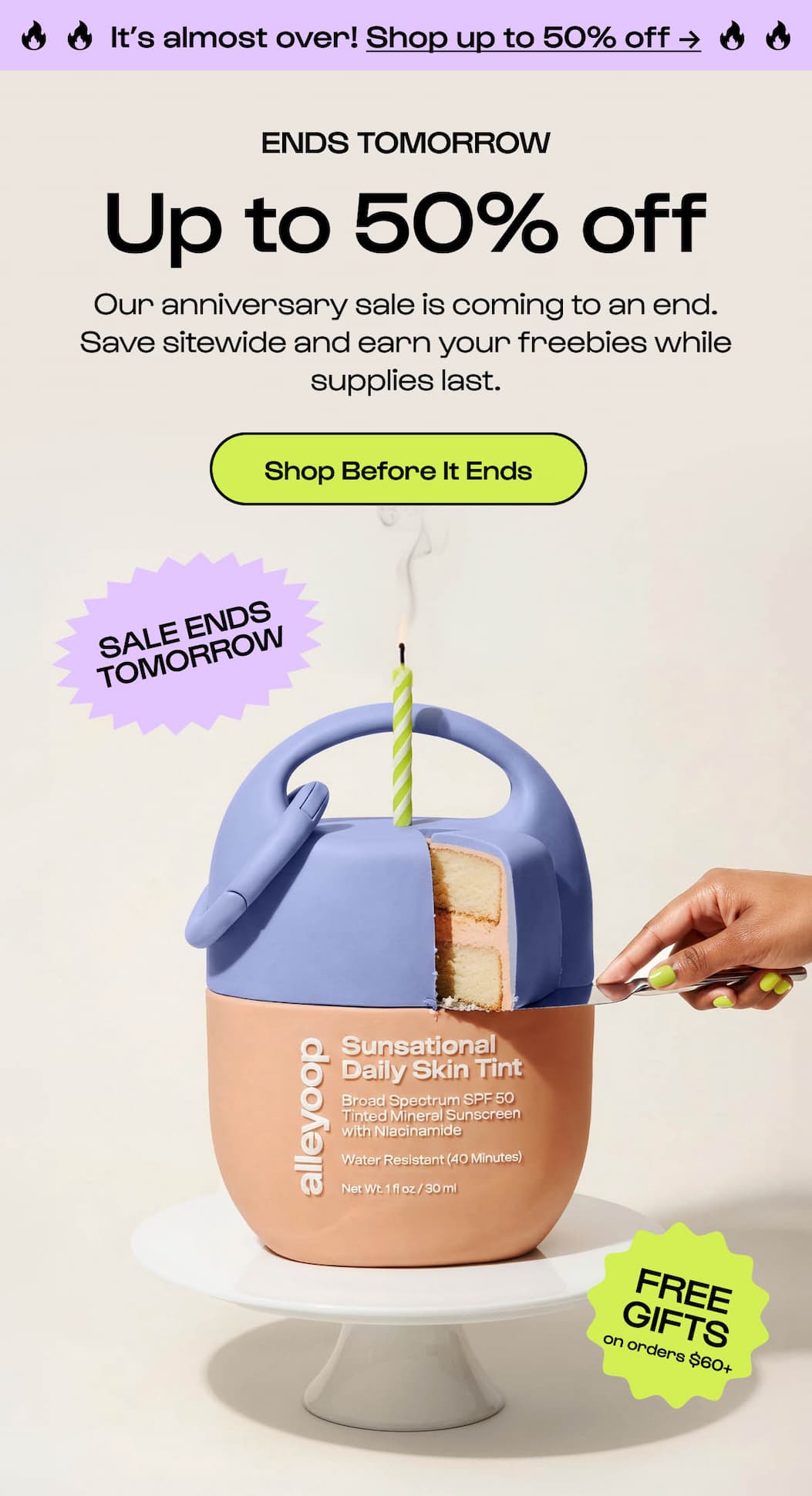 The best deals end this weekend We'd hate for you to miss the party! Shop easy makeup and earn some freebies while they're still in stock. The sale ends on Sunday!