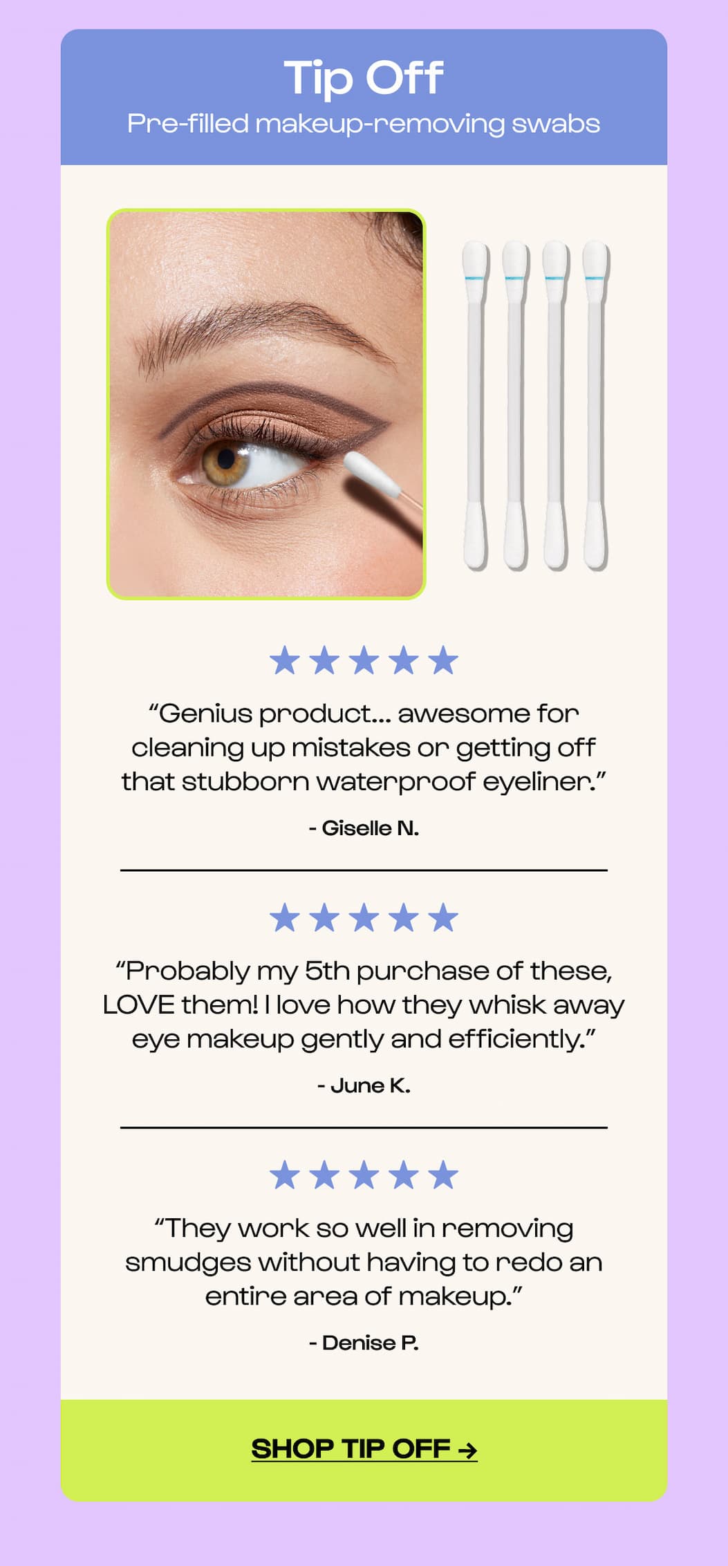 Shop Tip Off. CTA Tip Off $12.00