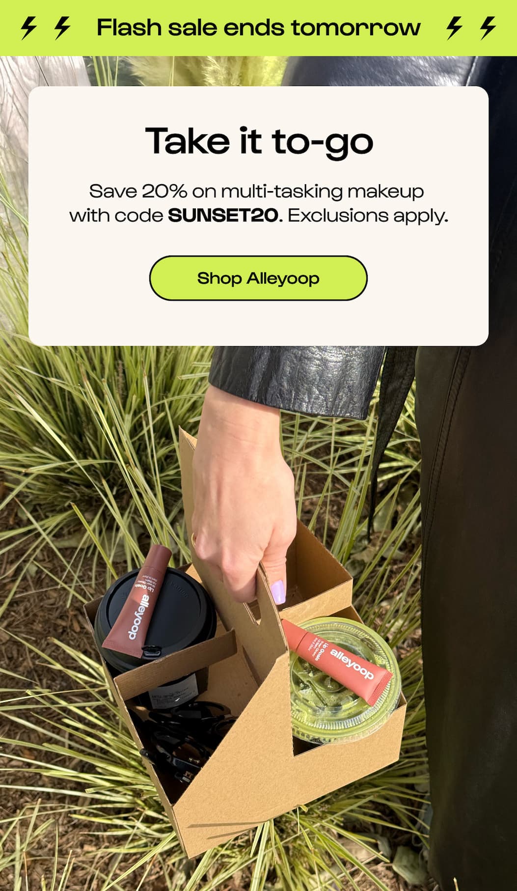 End of Summer Sale. 20% off SUNSET20