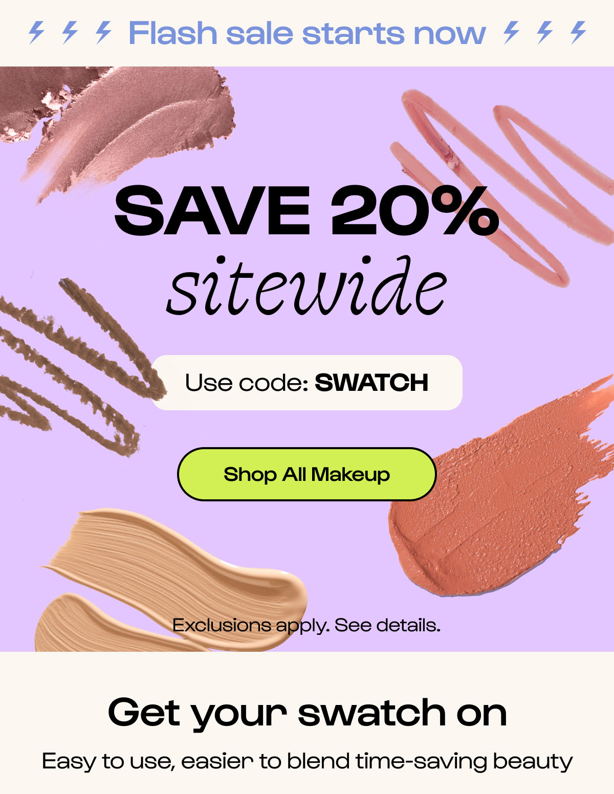 20% using code swatch