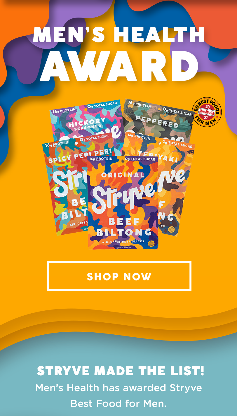 Men’s Health Award 🏆 Stryve Biltong