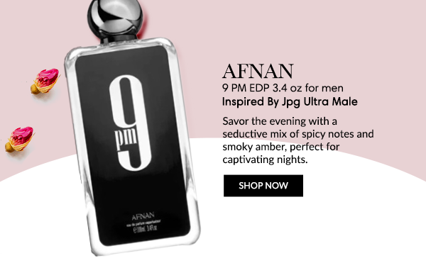 AFNAN 9 PM EDP 3.4 oz for men INSPIRED BY JPG ULTRA MALE