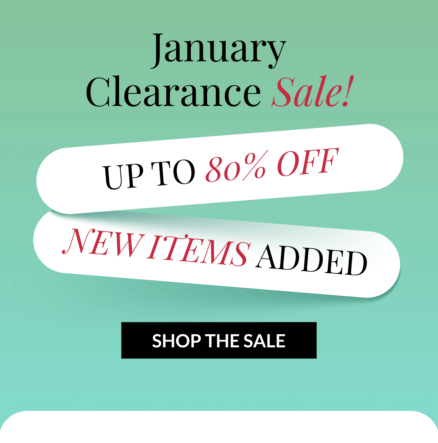  January Clearance Sale! UP TO 80% OFF - NEW ITEMS ADDED - SHOP THE SALE