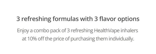 3 refreshing flavors with 3 flavor options 