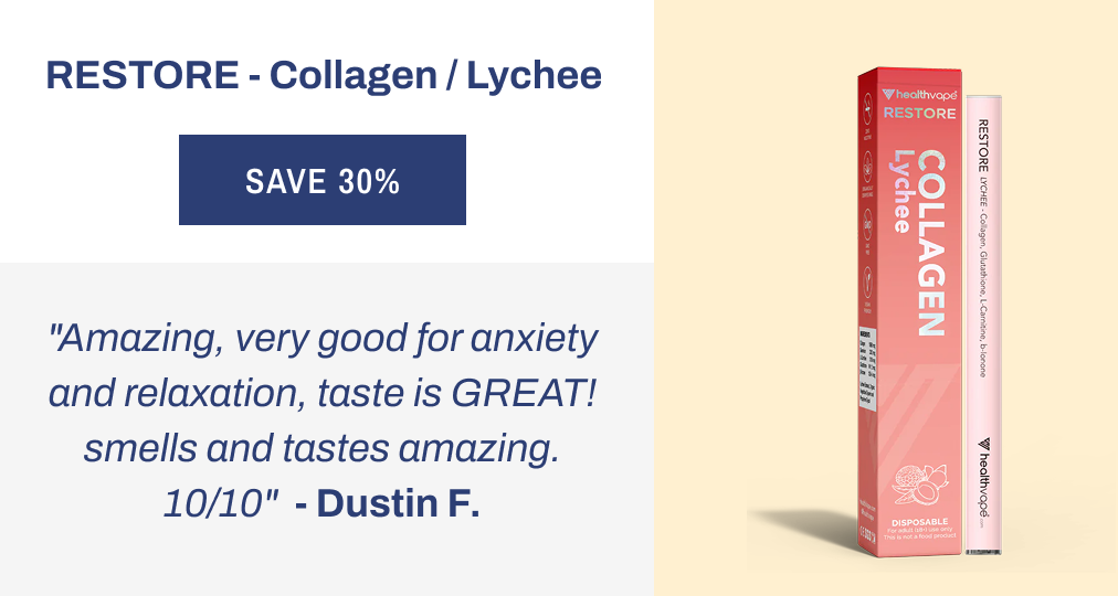 RESTORE - Collagen / Lychee "Amazing, very good for anxiety and relaxation, taste is GREAT! smells and tastes amazing. 10/10" Dustin F.